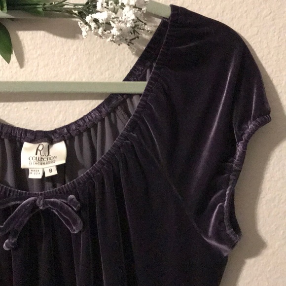 Purple Velvet Vintage Dress by Chelsea Rousso - Picture 2 of 4